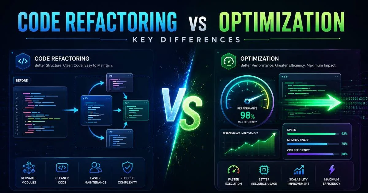 Code Refactoring vs Optimization: Key Differences